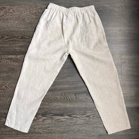 IXIMO Women's Linen Pants Sz S‎ Summer Coastal Capsule Wardrobe Timeless - Picture 2 of 11